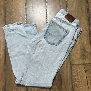 Hollister Mens Skinny Ripped Jeans Size 32x31 Light Wash Blue Denim